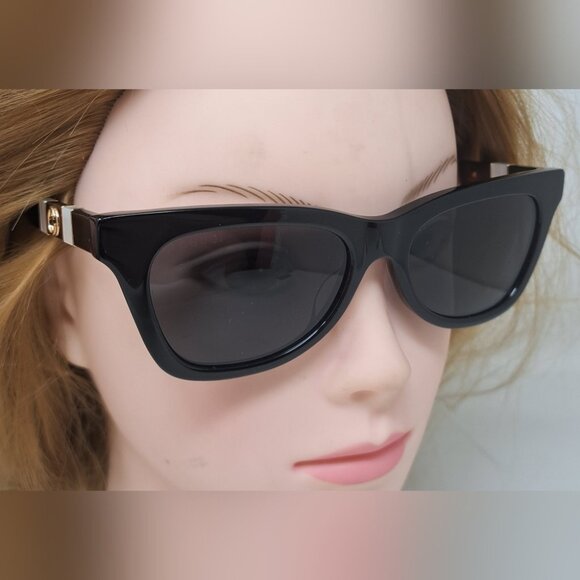 Gucci Sunglasses Cat Eye Mother of Pearl Black Gray GG0598S 001 53-18-145 - Picture 6 of 16